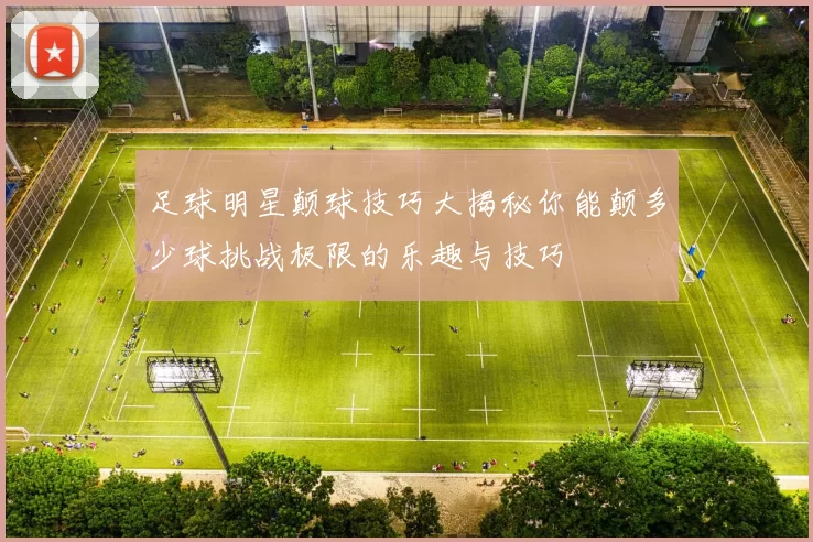 足球明星颠球技巧大揭秘你能颠多少球挑战极限的乐趣与技巧