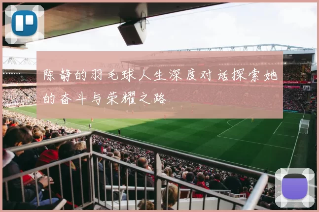 陈静的羽毛球人生深度对话探索她的奋斗与荣耀之路